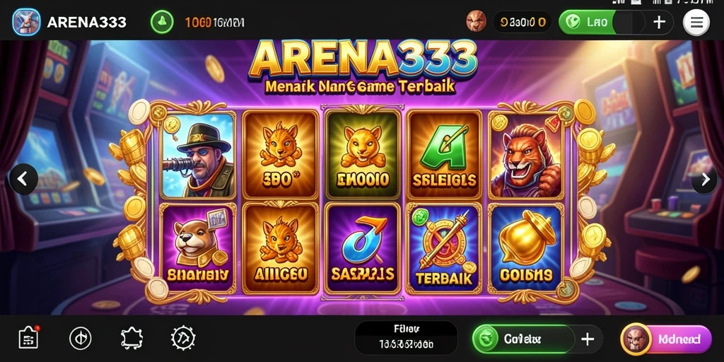 Tampilan gameplay menarik dari ARENA333 dengan tema slot yang beragam.