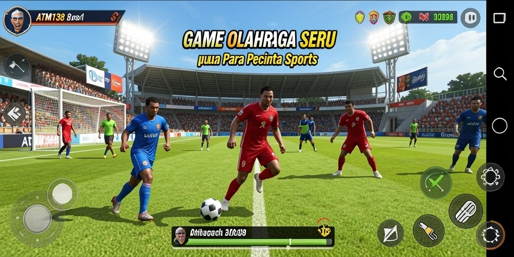 Tampilan gameplay seru dari ATM138 dengan aksi olahraga yang mendebarkan.