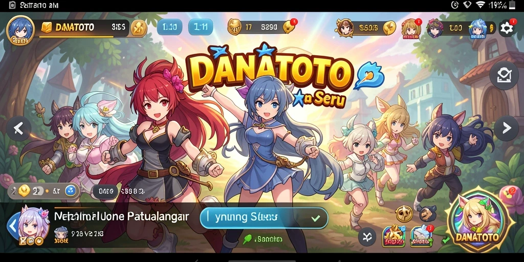 Tampilan gameplay seru di dunia Anime yang menakjubkan.