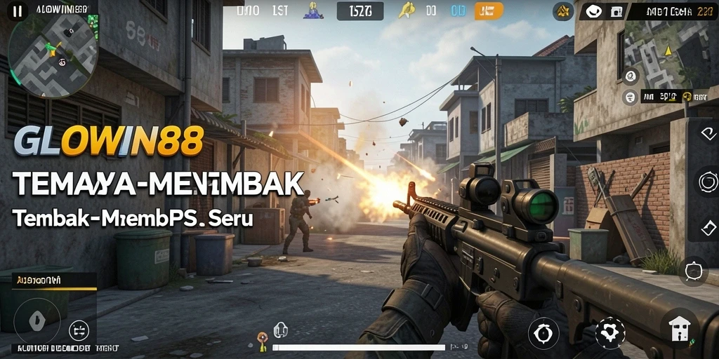 Tampilan gameplay seru dari GLOWIN88 dalam aksi FPS.