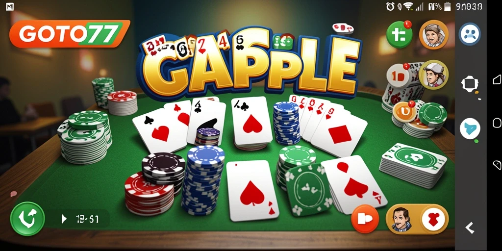 Screenshot gameplay GOTO77 menunjukkan keseruan bermain Gaple.