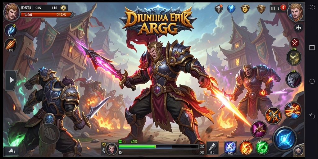 Screenshot menunjukkan aksi pertarungan mendebarkan dalam game ARPG.