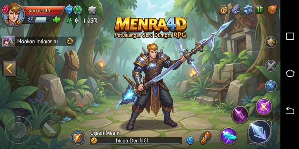 Tampilan aksi seru dalam petualangan RPG MENARA4D.