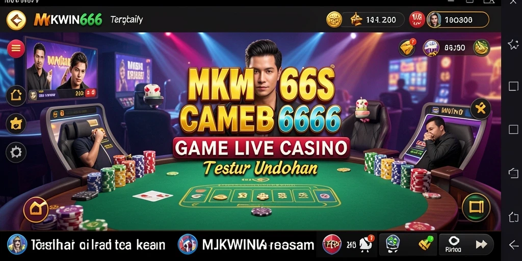 Tangkapan layar gameplay MKWIN666 menunjukkan dealer dan pemain dalam aksi langsung yang mengasyikkan.