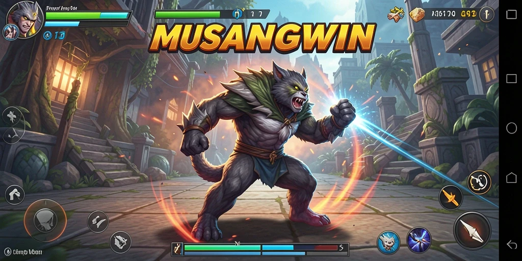 Tangkapan layar menampilkan aksi pertarungan seru di MUSANGWIN.