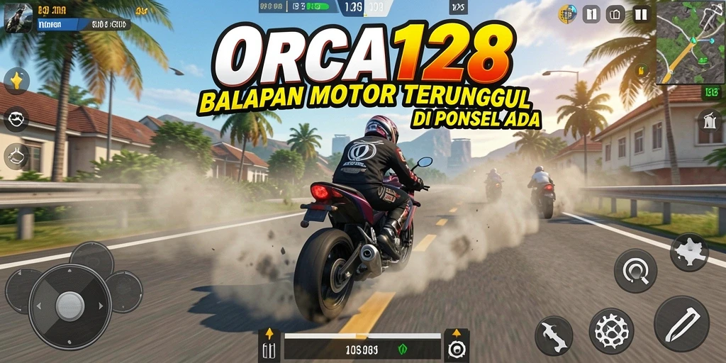 Gameplay menegangkan dalam balapan motor yang dinamis.