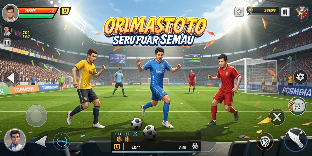 Screenshot ORMASTOTO menampilkan aksi olahraga seru dalam pertandingan.