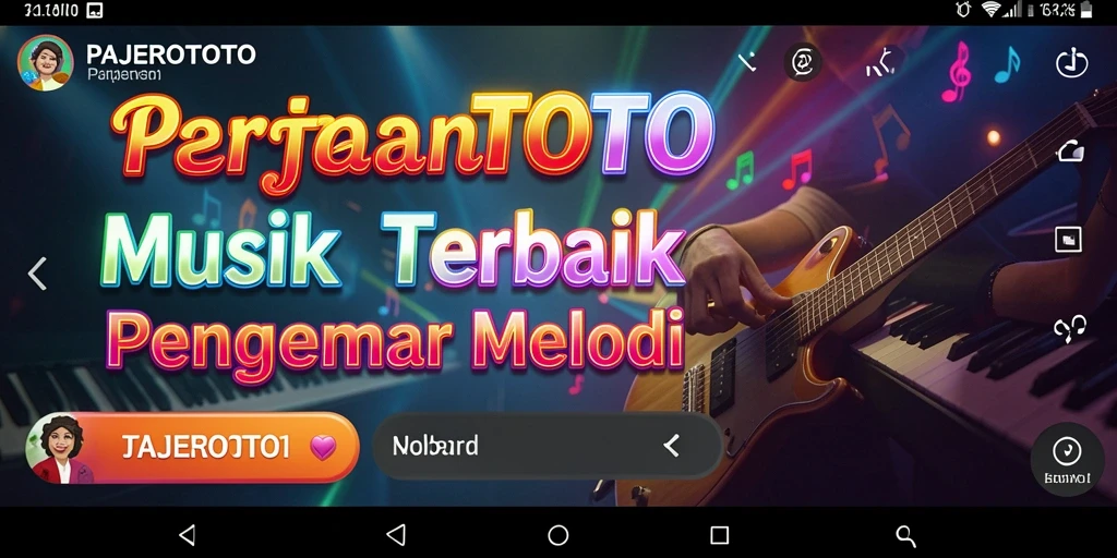 Screenshot dari PAJEROTOTO menunjukkan gameplay musik yang menawan.
