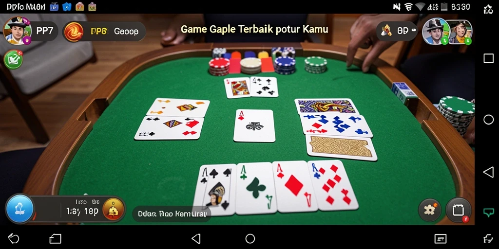 Tampilan gameplay Gaple yang seru dan interaktif di PP7.