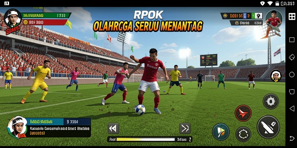 Screenshot RPOK menampilkan aksi seru dalam pertandingan olahraga