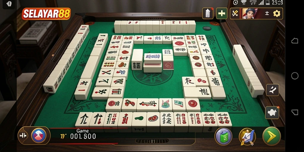 Tampilan gameplay Mahjong di SELAYAR88 yang menarik dan mengasyikkan.