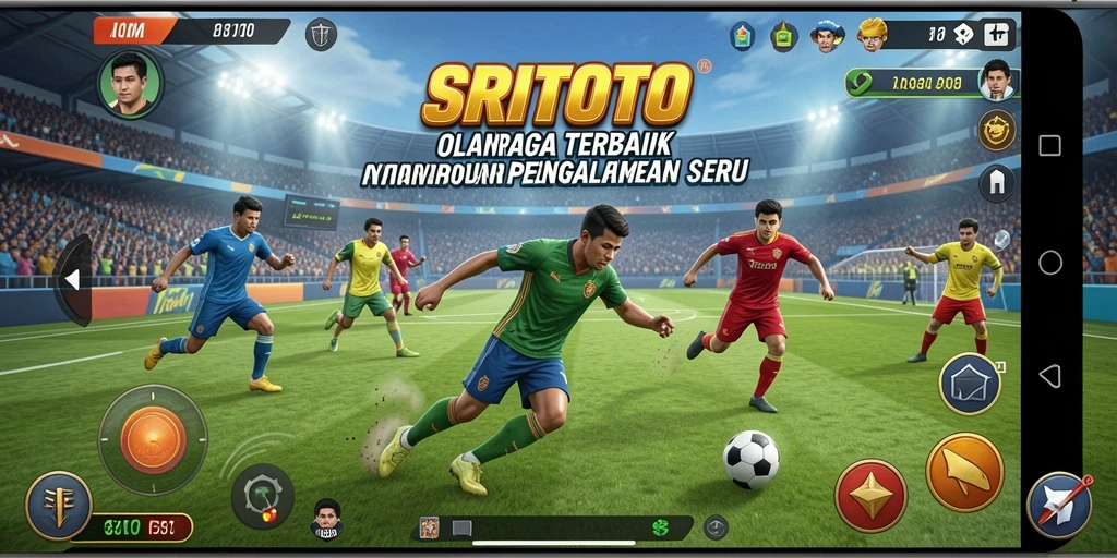 Tangkapan layar SRITOTO menampilkan aksi seru di lapangan olahraga.