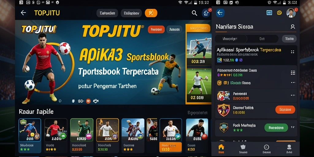 Tampilan menarik dari gameplay taruhan di aplikasi TOPJITU.