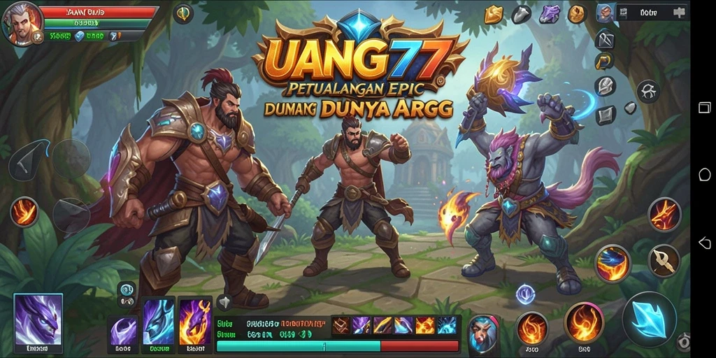 Menampilkan aksi seru dalam gameplay UANG77 yang menantang.