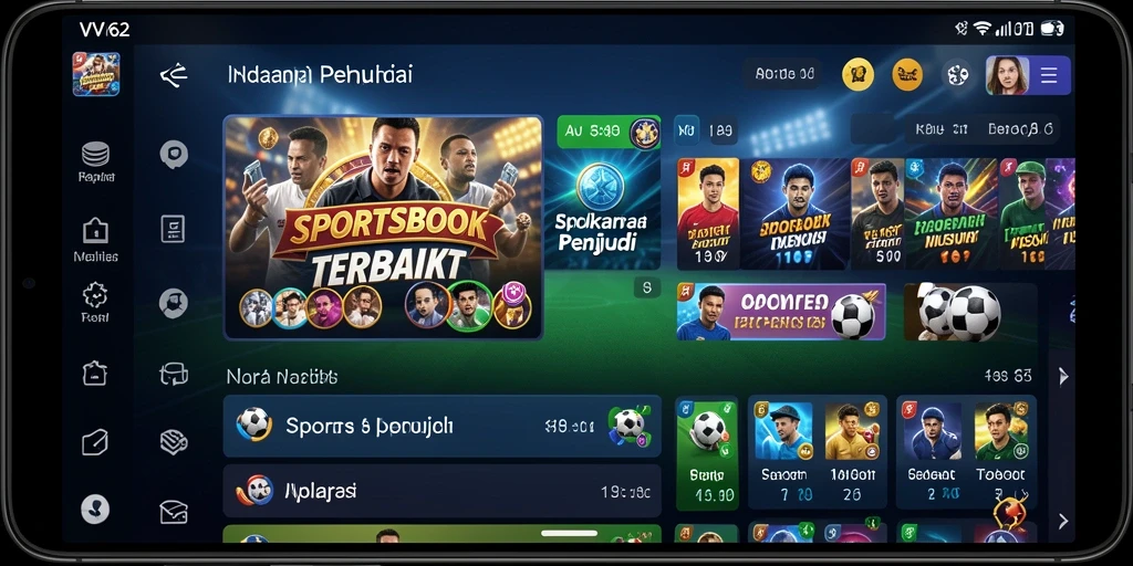 Screenshot VV62 memperlihatkan antarmuka taruhan yang interaktif dan menarik.