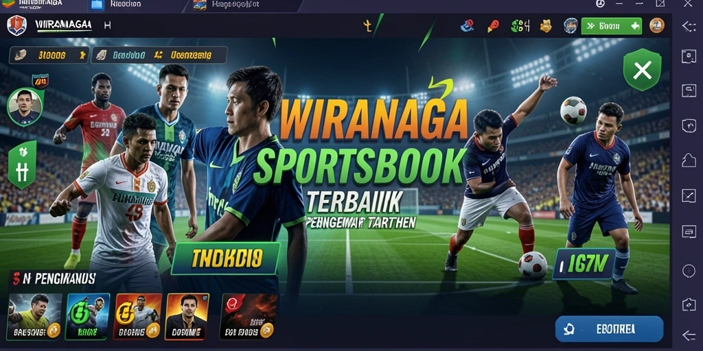 Tampilan gameplay menarik dalam aplikasi WIRANAGA Sportsbook.